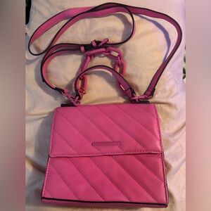 Aldo Fuchsia Quilted Crossbody Bag